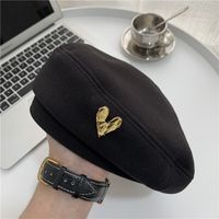 Women's Fashion Heart Shape Solid Color Beret Hat sku image 2