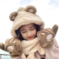Women's Cute Bear Wool Cap main image 4