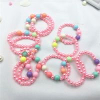 Fashion Colorful Pearl Beaded Girl's Bracelets 1 Piece main image 4