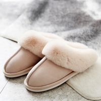 Unisex Casual Solid Color Round Toe Cotton Slippers sku image 7