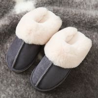 Unisex Casual Solid Color Round Toe Cotton Slippers sku image 20