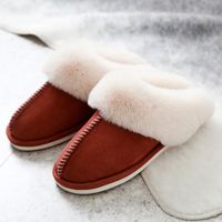 Unisex Casual Solid Color Round Toe Cotton Slippers sku image 24