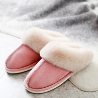 Unisex Casual Solid Color Round Toe Cotton Slippers sku image 3