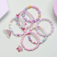Fashion Letter Butterfly Plastic Beaded Kid's Bracelets 6 Pieces main image 5
