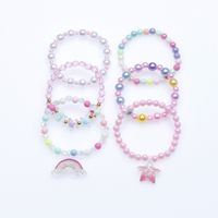 Fashion Letter Butterfly Plastic Beaded Kid's Bracelets 6 Pieces main image 4