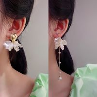 Fashion Flower Alloy Plating Women's Drop Earrings 1 Pair main image 4