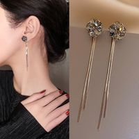 Fashion Tassel Alloy Inlay Artificial Diamond Women's Drop Earrings 1 Pair sku image 19