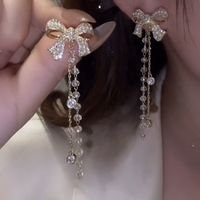 Fashion Tassel Alloy Inlay Artificial Diamond Women's Drop Earrings 1 Pair sku image 38