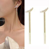 Fashion Tassel Alloy Inlay Artificial Diamond Women's Drop Earrings 1 Pair sku image 53