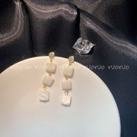 Mode Quaste Legierung Inlay Künstlicher Diamant Frau Tropfenohrringe 1 Paar sku image 6
