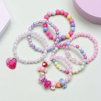 Fashion Letter Butterfly Plastic Beaded Kid's Bracelets 6 Pieces main image 3