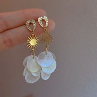 Fashion Flower Alloy Plating Women's Drop Earrings 1 Pair sku image 4