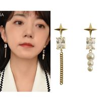 Fashion Tassel Alloy Inlay Artificial Diamond Women's Drop Earrings 1 Pair sku image 5