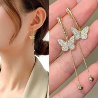 Fashion Tassel Alloy Inlay Artificial Diamond Women's Drop Earrings 1 Pair sku image 30