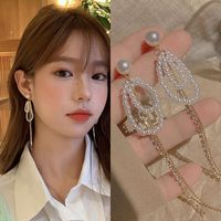 Fashion Tassel Alloy Inlay Artificial Diamond Women's Drop Earrings 1 Pair sku image 27