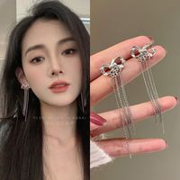 Fashion Tassel Alloy Inlay Artificial Diamond Women's Drop Earrings 1 Pair sku image 12