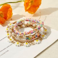 Bohemian Geometric Soft Clay Beaded Artificial Pearls Women's Bracelets 5 Piece Set main image 1
