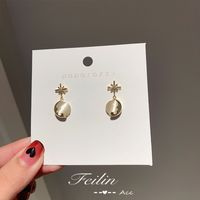 Fashion Flower Alloy Plating Inlay Opal Women's Drop Earrings 1 Pair sku image 9