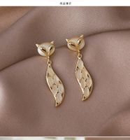 Fashion Flower Alloy Plating Inlay Opal Women's Drop Earrings 1 Pair sku image 3