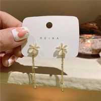 Fashion Flower Alloy Plating Inlay Opal Women's Drop Earrings 1 Pair sku image 8