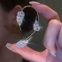 Ins Style Flower Butterfly Alloy Plating Inlay Artificial Gemstones Women's Ear Hook 1 Piece sku image 1