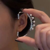 Ins Style Flower Butterfly Alloy Plating Inlay Artificial Gemstones Women's Ear Hook 1 Piece sku image 5