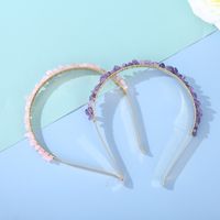 Fashion Solid Color Natural Stone Hair Band 1 Piece main image 2