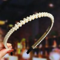 Femmes Mode Vagues Alliage Incruster Perles Artificielles Couvre-chef sku image 25