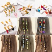 Fashion Heart Shape Flower Alloy Plating Inlay Artificial Gemstones Hair Buckle 1 Set main image 1