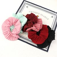Simple Style Solid Color Cloth Pleated Hair Tie 1 Piece main image 1