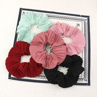 Simple Style Solid Color Cloth Pleated Hair Tie 1 Piece main image 4