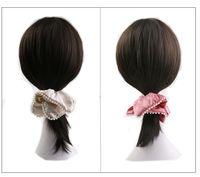 Sweet Solid Color Cloth Pearl Hair Tie main image 5