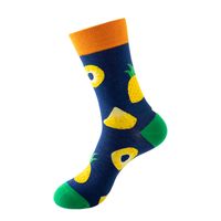 Unisex Basic Cartoon Plaid Fruit Nylon Cotton Jacquard Crew Socks 1 Set sku image 11