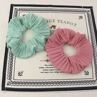 Simple Style Solid Color Cloth Pleated Hair Tie 1 Piece main image 2