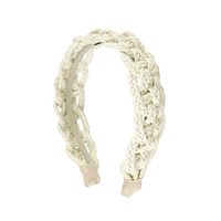Women's Retro Solid Color Pu Leather Braid Hair Band main image 2