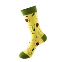 Unisex Basic Cartoon Plaid Fruit Nylon Cotton Jacquard Crew Socks 1 Set sku image 13