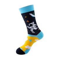 Unisex Basic Cartoon Plaid Fruit Nylon Cotton Jacquard Crew Socks 1 Set sku image 28