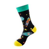 Unisex Basic Cartoon Plaid Fruit Nylon Cotton Jacquard Crew Socks 1 Set sku image 32