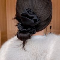 Fashion Rose Solid Color Cloth Hair Tie main image 4