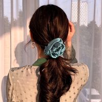 Fashion Rose Solid Color Cloth Hair Tie main image 1