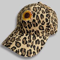Women's Fashion Sunflower Leopard Embroidery Baseball Cap sku image 1
