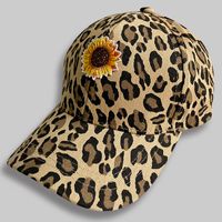 Women's Fashion Sunflower Leopard Embroidery Baseball Cap main image 6