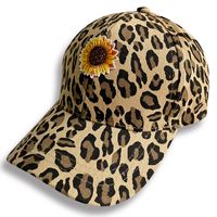 Women's Fashion Sunflower Leopard Embroidery Baseball Cap main image 4