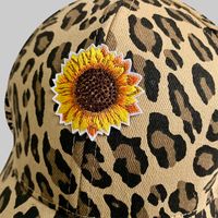 Women's Fashion Sunflower Leopard Embroidery Baseball Cap main image 3