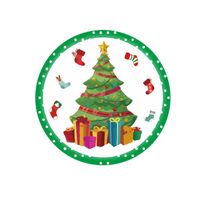عيد الميلاد شجرة عيد الميلاد ورق حزب، حفلة ملصقات هدايا 24 قطعة main image 2