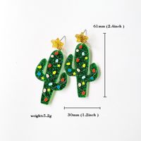 Cartoon Style Christmas Tree Alpaca Arylic Women's Earrings 1 Pair sku image 2
