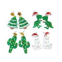 Cartoon Style Christmas Tree Alpaca Arylic Women's Earrings 1 Pair main image 1
