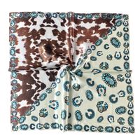 Women's Retro Leopard Satin Printing Silk Scarves sku image 1