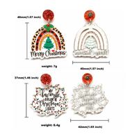 1 Pair Cartoon Style Christmas Tree Letter Arylic Earrings main image 5