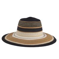 Unisex Basic Stripe Big Eaves Sun Hat main image 3